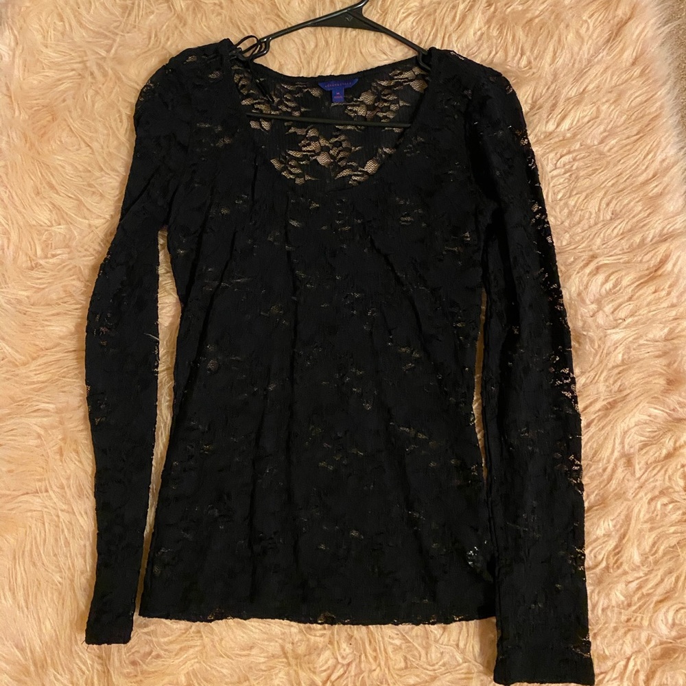 Black Lace Shirt